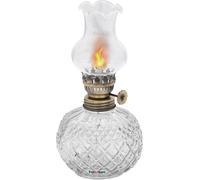 KOTARBAU® Lampe à pétrole Lampe à huile en verre 19 cm Petite lampe de camping Lampe à huile de pétrole avec accessoires en métal Lanterne Lampe à huile vintage Lampe de camping Balcon Accessoires Lan