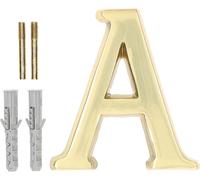 KOTARBAU® Lettre A en laiton 10 cm pour maisons, lotissements, hôtels, appartements, monuments Pierres tombales 100% laiton