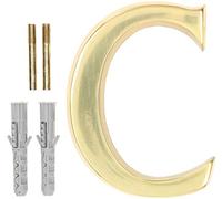 KOTARBAU® Lettre « C » en laiton 10 cm pour maisons, établissements, hôtels, appartements, monuments pierres tombales 100 % laiton