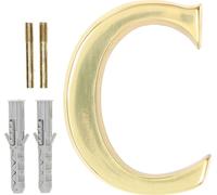 KOTARBAU® Lettre "C" en laiton 10 cm pour maisons, lotissements, hôtels, appartements, monuments Pierres tombales 100% laiton