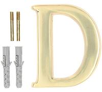 KOTARBAU® Lettre « D » en laiton 10 cm pour maisons, établissements, hôtels, appartements, monuments pierres tombales 100 % laiton