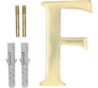 KOTARBAU® Lettre "F" en laiton 10 cm pour maisons, lotissements, hôtels, appartements, monuments Pierres tombales 100% laiton