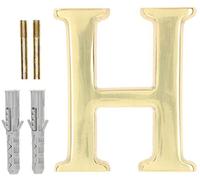 KOTARBAU® Lettre « H » en laiton 10 cm pour maisons, établissements, hôtels, appartements, monuments pierres tombales 100 % laiton