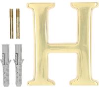 KOTARBAU® Lettre "H" en laiton 10 cm pour maisons, lotissements, hôtels, appartements, monuments Pierres tombales 100% laiton