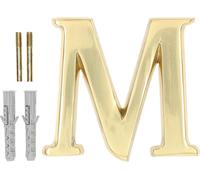 KOTARBAU® Lettre "M" en laiton 10 cm pour maisons, lotissements, hôtels, appartements, monuments Pierres tombales 100% laiton