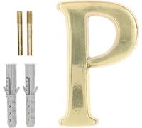 KOTARBAU® Lettre "P" en laiton 10 cm pour maisons, lotissements, hôtels, appartements, monuments Pierres tombales 100% laiton