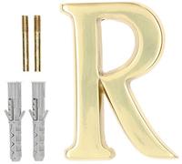 KOTARBAU® Lettre « R » en laiton 10 cm pour maisons, colonies, hôtels, appartements, monuments pierres tombales 100 % laiton