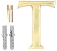 KOTARBAU® Lettre « T » en laiton 10 cm pour maisons colonies hôtels appartements monuments pierres tombales 100% laiton
