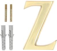 KOTARBAU® Lettre "Z" en laiton 10 cm pour maisons lotissements hôtels appartements monuments pierres tombales 100% laiton