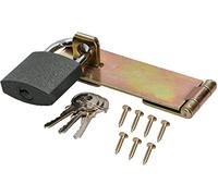 KOTARBAU® Loquet de 130 mm avec cadenas jaune galvanisé pour cadenas