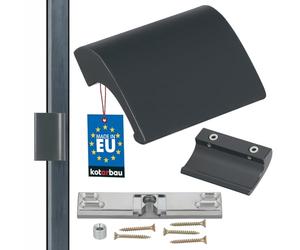 KOTARBAU Loquet de porte de balcon Poignée de porte de balcon en aluminium Poignée de porte de terrasse sûre pour fumeurs Aspect fermé Poignée universelle de tirage en coquille