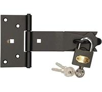 KOTARBAU® Loquet de sécurité 160 x 35 mm avec cadenas - Charnière de porte - Verrou de porte - Serrure de cave robuste