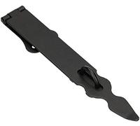 KOTARBAU® Loquet de sécurité 250 mm avec revêtement par pulvérisation - Cadenas en acier noir - Ferrure de porte - Charnière de porte