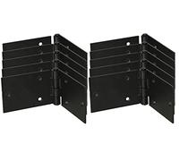 KOTARBAU® Lot de 10 charnières de porte roulées pour meubles Noir 150 x 50 mm