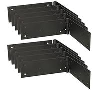 KOTARBAU® Lot de 10 charnières de porte roulées pour meubles Noir 300 x 50 mm