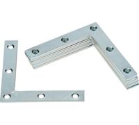 KOTARBAU® Lot de 10 équerres d'angle 60 x 60 x 10 x 1,5 mm Raccord d'angle Support d'angle Equerre plate en L Equerre de meuble pour renforcer les fenêtres Portes Constructions en bois