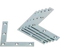 KOTARBAU® Lot de 10 équerres d'angle 60 x 60 x 10 x 1,5 mm Raccord d'angle Support d'angle Equerre plate en L Equerre de meuble pour renforcer les fenêtres Portes Constructions en bois