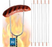 KOTARBAU® Lot de 10 piques à barbecue 140 cm Pique à barbecue pour griller feu de camp