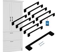 KOTARBAU® Lot de 10 poignées de meuble 190mm Poignées de meuble ZnAl Poignées d'armoire Poignées d'armoires de cuisine Poignées de tiroir Noir Poignées de meuble Poignées d'armoire de cuisine Poignées