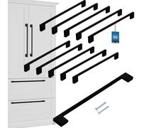 KOTARBAU® Lot de 10 poignées de meuble 289 mmPoignées de meuble ZnAl Poignées d'armoire Poignées d'armoires de cuisine Poignées de tiroir Noir Poignées de meuble Poignées d'armoire de cuisine Poignées