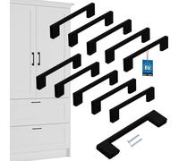 KOTARBAU® Lot de 10 poignées de meuble noir 126mm Poignées de meuble ZnAl Poignées d'armoire Poignées d'armoires de cuisine Poignées de tiroir Poignées de meuble Poignées d'armoire de cuisine Poignées