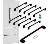 KOTARBAU® Lot de 10 poignées de meuble noir 221 mm Poignées de meuble ZnAl Poignées d'armoire Poignées d'armoires de cuisine Poignées de tiroir Poignées de meuble Poignées d'armoire de cuisine Poignée