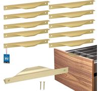 KOTARBAU® Lot de 10 poignées de meuble Poignées de meuble 160 / 180 mm ZnAl Poignées de cuisine Or Poignées de meuble Poignée de porte Profilé Poignées de porte Cuisine Poignées de tiroir Poignées pou