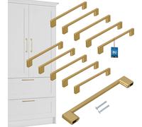 KOTARBAU® Lot de 10 poignées de meubles or 190 mm Poignées de meubles ZnAl Poignées d'armoires Poignées d'armoires de cuisine Poignées de tiroirs Poignées de meubles Poignées d'armoires de cuisine Poi