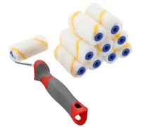 KOTARBAU® Lot de 10 rouleaux de peinture - Avec manche en caoutchouc - Pour travaux de peinture et de rénovation - 70 mm
