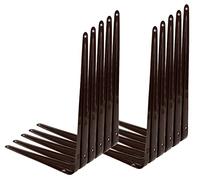 KOTARBAU® Lot de 10 supports d'étagère pour montage mural Marron 300 x 250 mm
