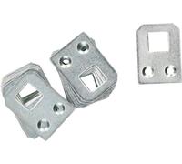 KOTARBAU® Lot de 100 accroches d'armoire 20 x 15 x 1,0 mm Ver.Formen Accroche d'armoire Accroche de meuble Ferrure de lit Galvanisé Accroche de meuble Argent Raccord plat