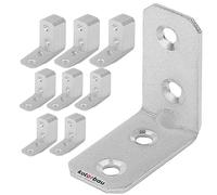 KOTARBAU Lot de 100 connecteurs d'angle 40 x 40 x 20 x 2 mm avec nervure en acier - Trous de montage - Connecteurs de meubles galvanisés - Pour charges lourdes - Équerre de montage