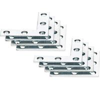 KOTARBAU® Lot de 100 équerres d'angle 40 x 40 x 10 x 1,5 mm Raccord d'angle Support d'angle Equerre plate en L Equerre de meuble pour renforcer les fenêtres Portes Constructions en bois