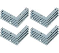 KOTARBAU® Lot de 100 équerres d'angle 60 x 60 x 10 x 1,5 mm Raccord d'angle Support d'angle Equerre plate en L Equerre de meuble pour renforcer les fenêtres Portes Constructions en bois