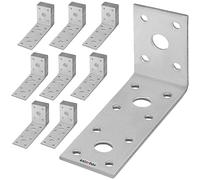 KOTARBAU® Lot de 100 Équerres fixation 100 x 50 x 40 mm Équerre d'assemblage Acier Galvanisée Connecteurs pour le bois Équerre renforcée Support de Coin Raccord coudé