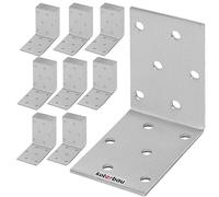 KOTARBAU® Lot de 100 Équerres renforcée 60 x 60 x 40 mm Équerre d'assemblage Acier Galvanisée Connecteurs pour le bois Équerre fixation Support de Coin Raccord coudé