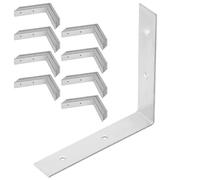 KOTARBAU® Lot de 100 raccords d'angle 100 x 100 x 20 mm en acier galvanisé argenté pour charges lourdes - Équerre de meuble - Tôle d'angle en bois - Équerre en métal stable et durable