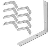 KOTARBAU® Lot de 100 raccords d'angle 125 x 125 x 20 mm en acier galvanisé argenté pour charges lourdes - Équerre de meuble d'angle en tôle d'angle en bois - Équerre en métal stable et durable