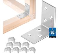 KOTARBAU® Lot de 100 raccords d'angle 40 x 40 x 25 mm en acier galvanisé argenté pour charges lourdes - Équerre pour meubles - Tôle d'angle en bois - Équerre en métal stable et durable