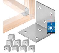 KOTARBAU® Lot de 100 raccords d'angle 40 x 40 x 40 mm en acier galvanisé argenté pour charges lourdes - Équerre de meuble - Tôle d'angle en bois - Équerre en métal stable et durable