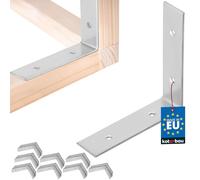 KOTARBAU® Lot de 100 raccords d'angle 80 x 80 x 20 mm en acier galvanisé argenté pour charges lourdes - Équerre de meubles - Tôle d'angle en bois - Équerre en métal stable et durable