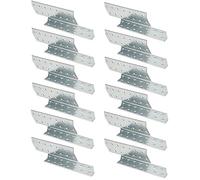 KOTARBAU® Lot de 12 chevilles d'ancrage à gauche en acier pour renforcer les constructions en bois - 210 x 40 mm