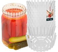 KOTARBAU® Lot de 12 poids de fermentation pour bocaux ⌀ 82 mm Polypropylène Poids de fermentation Couvercle de fermentation Aide à la mise en conserve pour cornichons Passoire pour bocaux Embout de fe