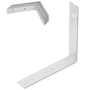 KOTARBAU® Lot de 12 raccords d'angle 100 x 100 x 20 mm en acier galvanisé argenté pour charges lourdes - Équerre de meuble - Tôle d'angle en bois - Équerre en métal stable et durable