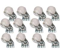 KOTARBAU® Lot de 12 roulettes de meuble Ø 50mm Adaptées à tous les types de sols Roulettes pivotantes Roulettes en caoutchouc Roulettes de transport Roulettes de canapé Roulettes coulissantes Roulette
