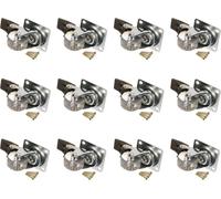 KOTARBAU® Lot de 12 roulettes de meuble transparentes Ø 35 mm avec frein pour tous les types de sol Roulette pivotante Roulette en caoutchouc Roulette de transport Roulette de canapé Roulette coulissa