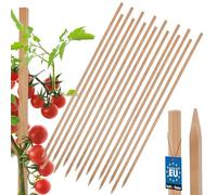 KOTARBAU® Lot de 15 piquets de clôture pour tomates - 150 cm - Poteaux en bois pointus - Support pour plantes - Support de clôture - Tuteurs de plantes pour stabiliser les plantes