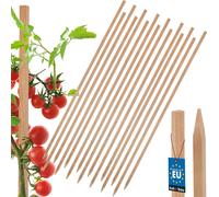 KOTARBAU® Lot de 15 tuteurs à tomates Tuteurs de plantation en bois 120 cm Poteau de clôture en bois Piquet en bois pointu Support de plantes Poteau de clôture en bois Aide à la culture en bois Tuteur