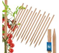 KOTARBAU® Lot de 15 tuteurs à tomates Tuteurs de plantation en bois 40 cm Poteau de clôture en bois Piquet en bois pointu Support de plantes Poteau de clôture en bois Aide à la croissance Tuteurs de p
