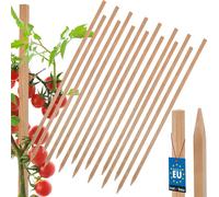 KOTARBAU® Lot de 15 tuteurs à tomates Tuteurs de plantation en bois 60 cm Poteau de clôture en bois Piquet en bois pointu Support de plantes Poteau de clôture en bois Aide à la croissance des plantes
